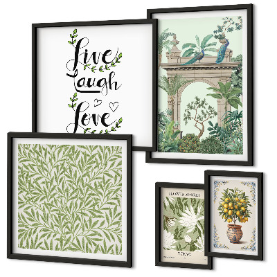 Polittico con cornice Motivi vegetali e accenti boho