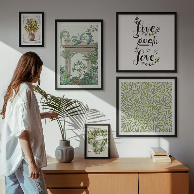 Polittico con cornice Motivi vegetali e accenti boho