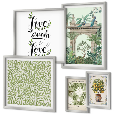 Polittico con cornice Motivi vegetali e accenti boho