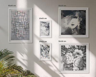 Set di quadri incorniciati Fiori astratti, ritratto moderno