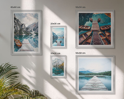 Set di 5 quadri Paesaggi montani, percorsi acquatici