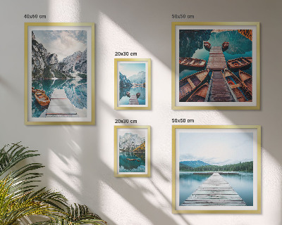 Set di 5 quadri Paesaggi montani, percorsi acquatici