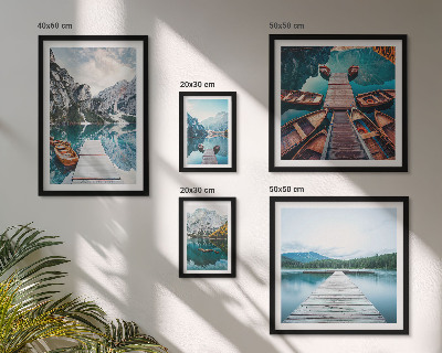 Set di 5 quadri Paesaggi montani, percorsi acquatici