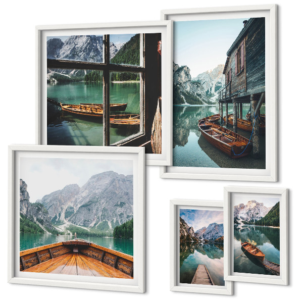 Set di quadri incorniciati Laghi paesaggio montano pace