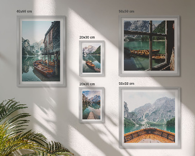 Set di quadri incorniciati Laghi paesaggio montano pace