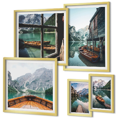 Set di quadri incorniciati Laghi paesaggio montano pace