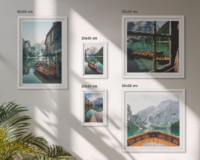 Set di quadri incorniciati Laghi paesaggio montano pace
