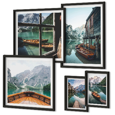 Set di quadri incorniciati Laghi paesaggio montano pace