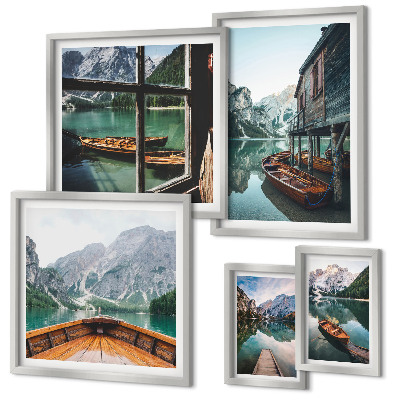 Set di quadri incorniciati Laghi paesaggio montano pace