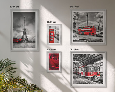 Set di 5 quadri Icone architettoniche e veicoli