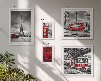 Set di 5 quadri Icone architettoniche e veicoli