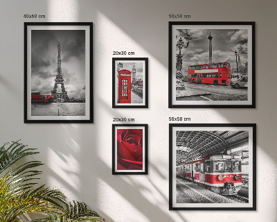 Set di 5 quadri Icone architettoniche e veicoli