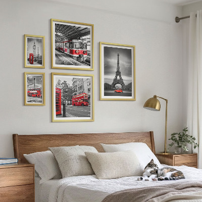 Polittico con cornice Eleganti vedute di Londra e Parigi