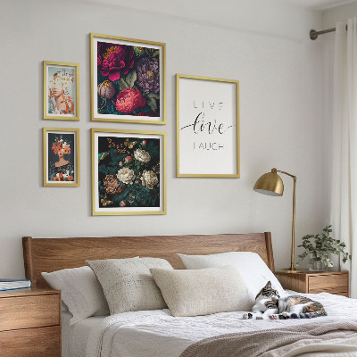 Polittico con cornice Slogan motivazionali floreali