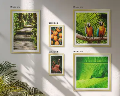 Set di 5 quadri con motivi di frutta tropicale