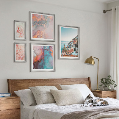 Polittico con cornice Romantici paesaggi rosa