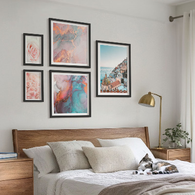 Polittico con cornice Romantici paesaggi rosa