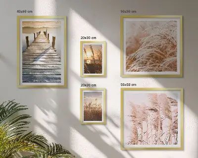 Set di quadri incorniciati con panorami tranquilli della natura