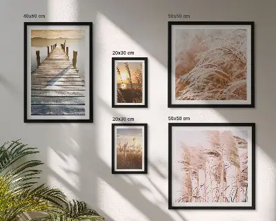 Set di quadri incorniciati con panorami tranquilli della natura