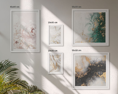 Set di 5 quadri Accenti floreali, eleganza astratta