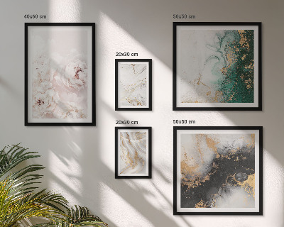 Set di 5 quadri Accenti floreali, eleganza astratta