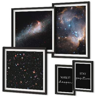 Set di quadri incorniciati Ispirazioni cosmiche e motivazione