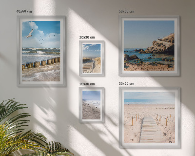 Set di 5 quadri Paesaggi costieri sulle spiagge