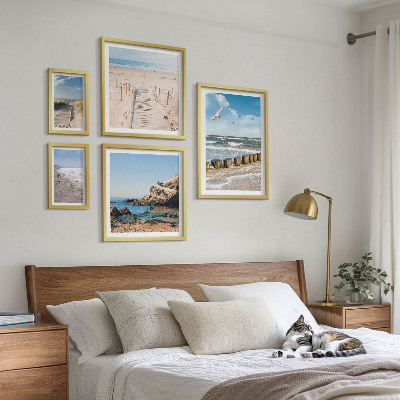 Set di 5 quadri Paesaggi costieri sulle spiagge