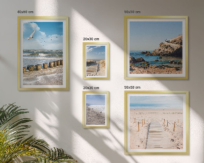 Set di 5 quadri Paesaggi costieri sulle spiagge
