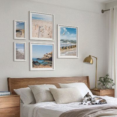 Set di 5 quadri Paesaggi costieri sulle spiagge