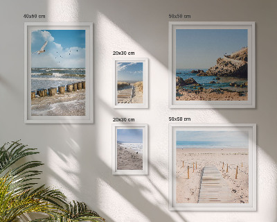 Set di 5 quadri Paesaggi costieri sulle spiagge