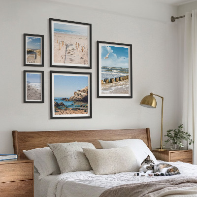 Set di 5 quadri Paesaggi costieri sulle spiagge