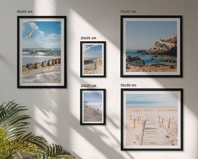 Set di 5 quadri Paesaggi costieri sulle spiagge