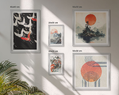 Set di quadri incorniciati Tradizione artistica giapponese nella natura