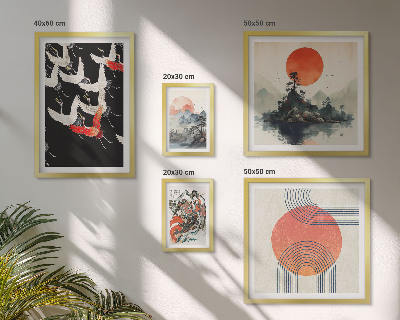 Set di quadri incorniciati Tradizione artistica giapponese nella natura