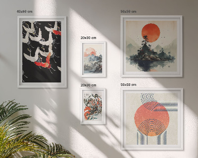 Set di quadri incorniciati Tradizione artistica giapponese nella natura