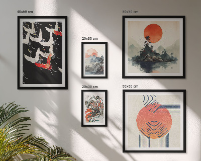 Set di quadri incorniciati Tradizione artistica giapponese nella natura