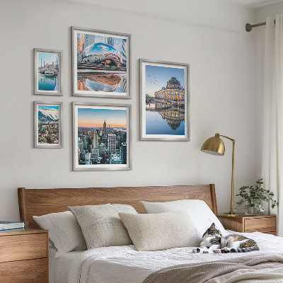 Polittico con cornice Paesaggi urbani architettura natura