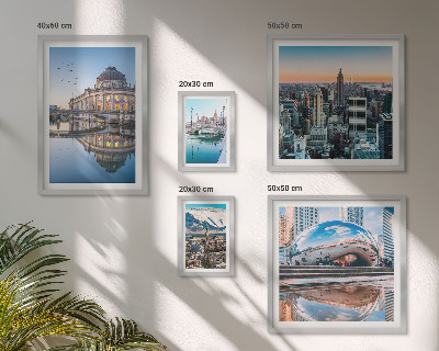 Polittico con cornice Paesaggi urbani architettura natura