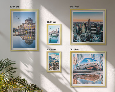 Polittico con cornice Paesaggi urbani architettura natura