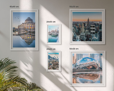 Polittico con cornice Paesaggi urbani architettura natura