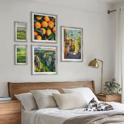 Incantevoli paesaggi rurali set da 5 quadri