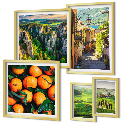 Set di 5 quadri Incantevoli paesaggi rurali