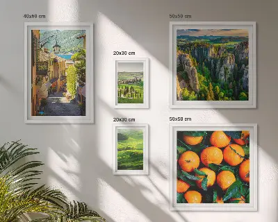 Incantevoli paesaggi rurali set da 5 quadri