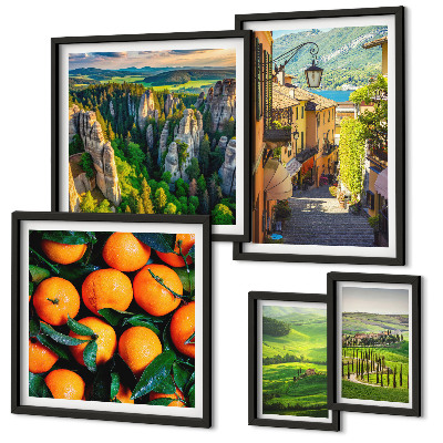 Set di 5 quadri Incantevoli paesaggi rurali