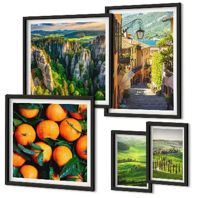 Incantevoli paesaggi rurali set da 5 quadri