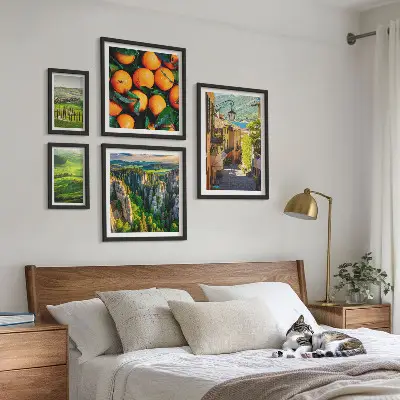 Incantevoli paesaggi rurali set da 5 quadri
