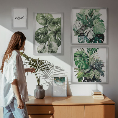 Set di 5 quadri Motivi vegetali moderni