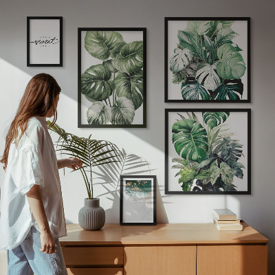 Set di 5 quadri Motivi vegetali moderni