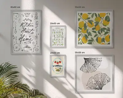 Set di 5 quadri decorazioni eleganti per la cucina